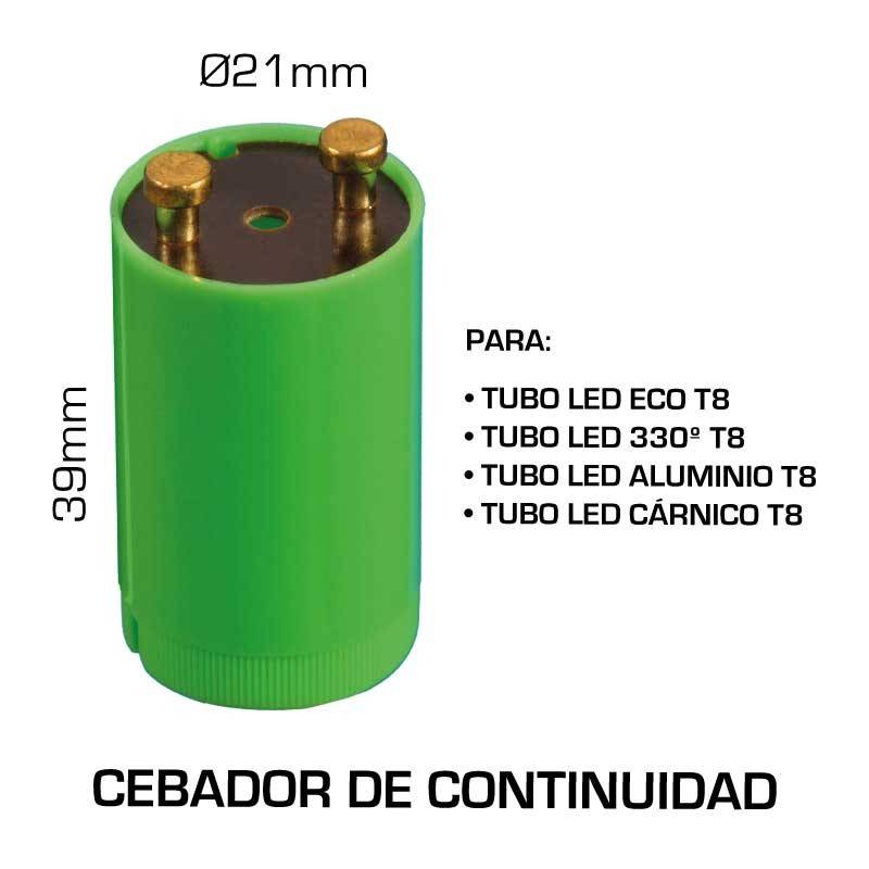 cebador de continuidad para tubos led T8 DE VARIOS TIPOS.
