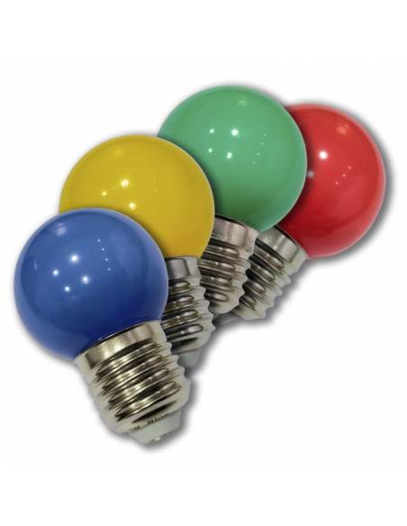 BOMBILLA DE COLORES LED de 1W, cuatro colores disponibles