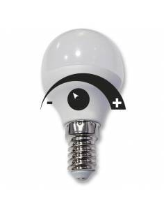 Bombilla dimmable led 6W y rosca E14. Bombilla regulable en intensidad de luz.
