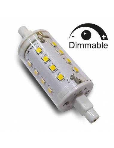 BOMBILLA LED R7s 78mm de 5W, con bornes para conexión a lámparas y apliques.