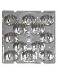 Lente asimétrica de 150ºx75º para el proyector LED exterior VIPER de 80W y 150W.