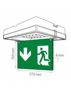 Letrero "EXIT" para colocación en luz de emergencia led, modelo VISEL. 2
