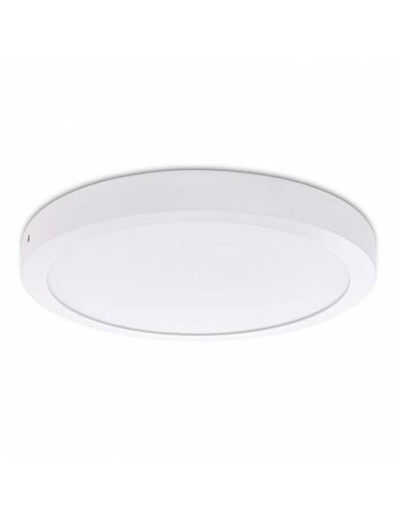 Plafón led, modelo SLIM, redondo de 24W, color blanco.