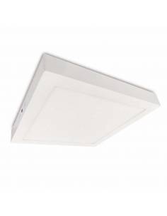 Plafón led, modelo SLIM, cuadrado, de 24W, color blanco.