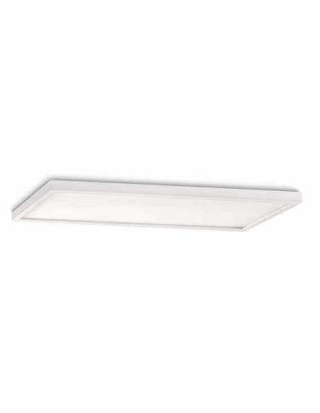 Plafón LED, modelo SLLIM, rectangular, de 56W, color blanco.