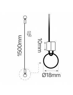 Cable de acero, kit de seguridad para paneles led empotrados. 2