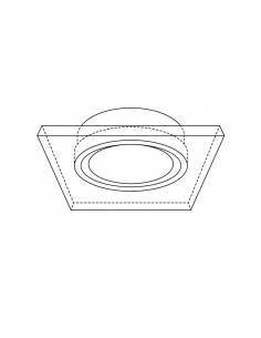 Ojo de buey MIRROR, aro empotrable de aluminio y cristal. Espejo. 2