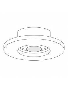 Ojo de buey, OUT IP65, aro empotrable redondo, blanco. 2