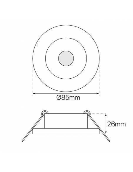 ▷ Ojo de buey ETERNAL, aro empotrable para techo - LED42