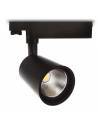 Foco led para carril trifásico, TRACK.12. Proyector de 30W, color negro.