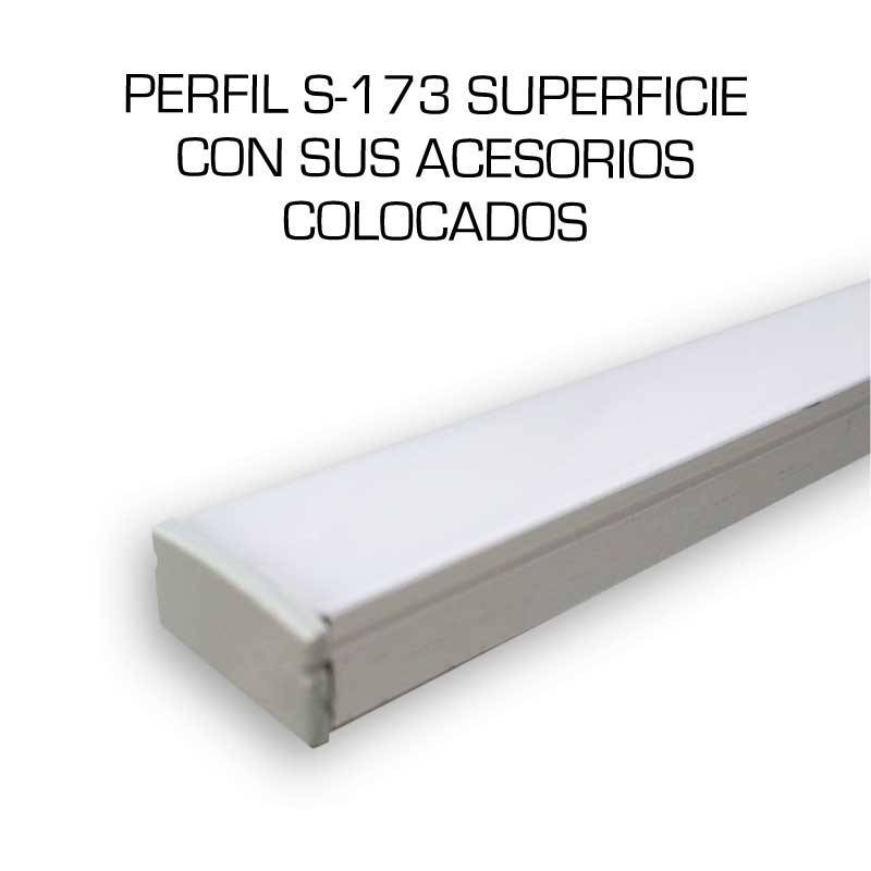 Perfil Aluminio De Superficie 2M LM3707 LEDME