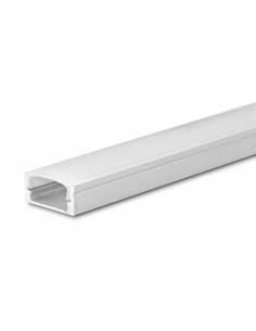 Perfil de aluminio para tiras LED, S-173 de SUPERFICIE (2 metros). Color aluminio.