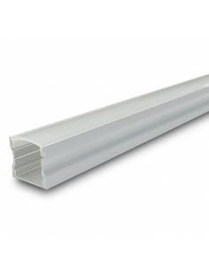Perfil aluminio modelo S.ALTO-170 de 2 metros de longitud, para tiras de led. Color aluminio.