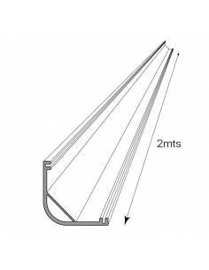 Difusor Opal plano para perfil Aluminio Anodizado PS3312, barra de 3 Metros