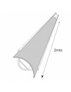 Difusor opal E-297 para perfil alumínio E-297 esquina, para tiras de led. 2