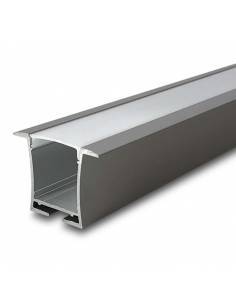 Perfil de aluminio D-360 de empotrar, para tiras de led.