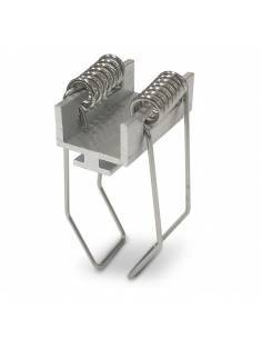 KIT metálico de pinza doble, para perfil D-360 de empotrar.