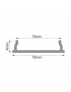 Perfil de aluminio flexible modelo S-179 para superficies curvas de techos o paredes. 2
