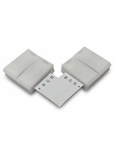 Conector L de 4 PIN para conectar en ángulo recto 2 tiras de led de 12V o 24V de RGB.