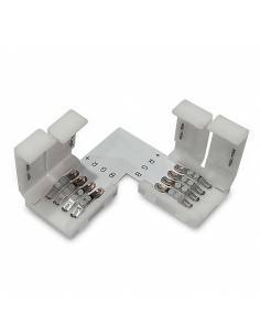Conector L de 4 PIN para conectar en ángulo recto 2 tiras de led de 12V o 24V de RGB. 2