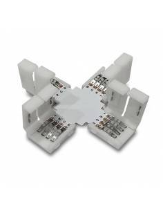 Conector en forma de cruz con cuatro conectores de 4PIN para tiras de led de 12V y 24V RGB. 2