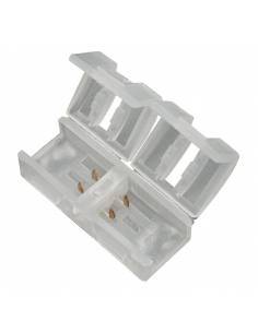 Conector intermedio para conexionar entre si 2 tiras de led de 220V-230V monocolor, directas a red.