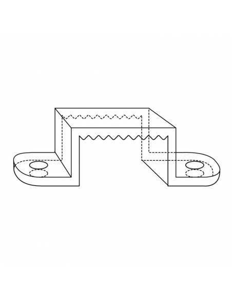 Clip de sujeción para tira led 220V-230V, 2835 de corte 100cms, directa a red, monocolor. dibujo técnico.