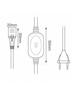 Rectificador 6A para tiras de led 220V-230V, 2835 con corte a 100 cms. monocolor. 2