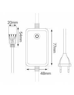 Alimentador más Push RGB, 230V, para tiras LED RGB directa a red de 220V-230V. 2