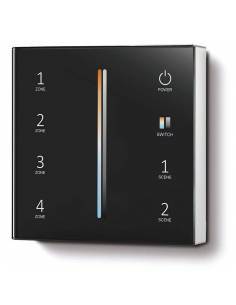 Mando a distancia, EMISOR.8, para TIRAS de LED DUAL COLOR, de cálido a frío. Carcasa negra.
