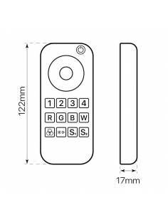 Mando a distancia, EMISOR.9, para TIRAS DE LED RGB y RGBW de 12V y 24V. 2