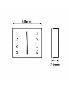 Mando a distancia, EMISOR.12, para TIRAS de LED RGB y RGBW, de 12V y 24V. 2