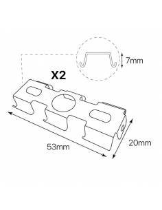KIT suspensión a techo, 2 unidades, para luminaria lineal led OFFICE. 2