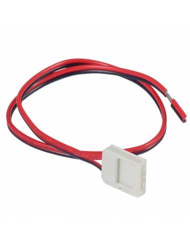 Conector simple 2 pin y cable para tira led monocolor 12V y 24V.