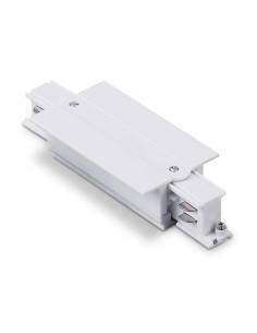 ALIMENTACIÓN INTERMEDIA para carril trifásico empotrable modelo KODIAK. Color blanco.