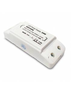 Transformador para tira de led de 24V. Driver con grado de protección IP20 de 24W.