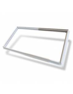 Marco empotrable 30x60 cm para panel led, color blanco.
