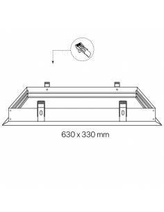 Marco empotrable 30x60 cm para panel led, color blanco. 2