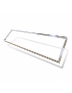 Marco empotrable 30x120 cm para panel led, color blanco.