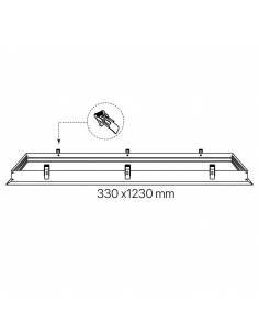 Marco empotrable 30x120 cm para panel led, color blanco. 2