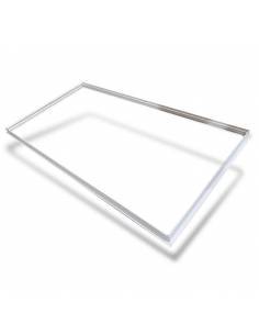 Marco empotrable 60x120 cm para panel led, color blanco.