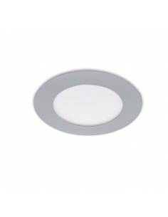 Downlight LED 9W, Slim redondo color gris.