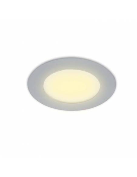 Downlight LED 9W, Slim redondo color gris. Luz cálida