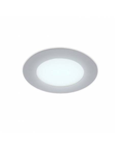 Downlight LED 9W, Slim redondo color gris. Luz fría