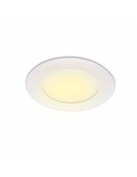 Downlight LED 9W, Slim redondo color blanco. Luz cálida