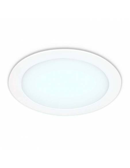 Downlight LED 18W, Slim redondo color blanco. Luz fría.