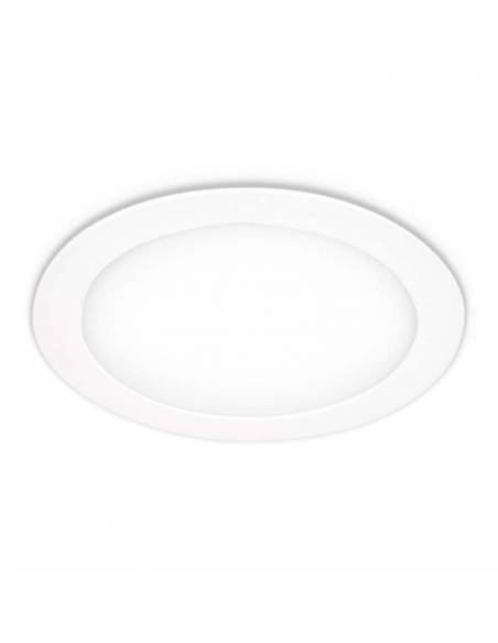 Downlight LED 18W, Slim redondo color blanco. Luz neutra.