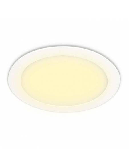 Downlight LED 20W, Slim redondo color blanco. Luz cálida.