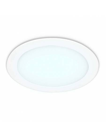 Downlight LED 20W, Slim redondo color blanco. Luz fría.