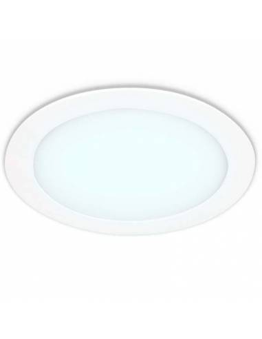 Downlight LED 24W, Slim redondo color blanco. Luz fría.